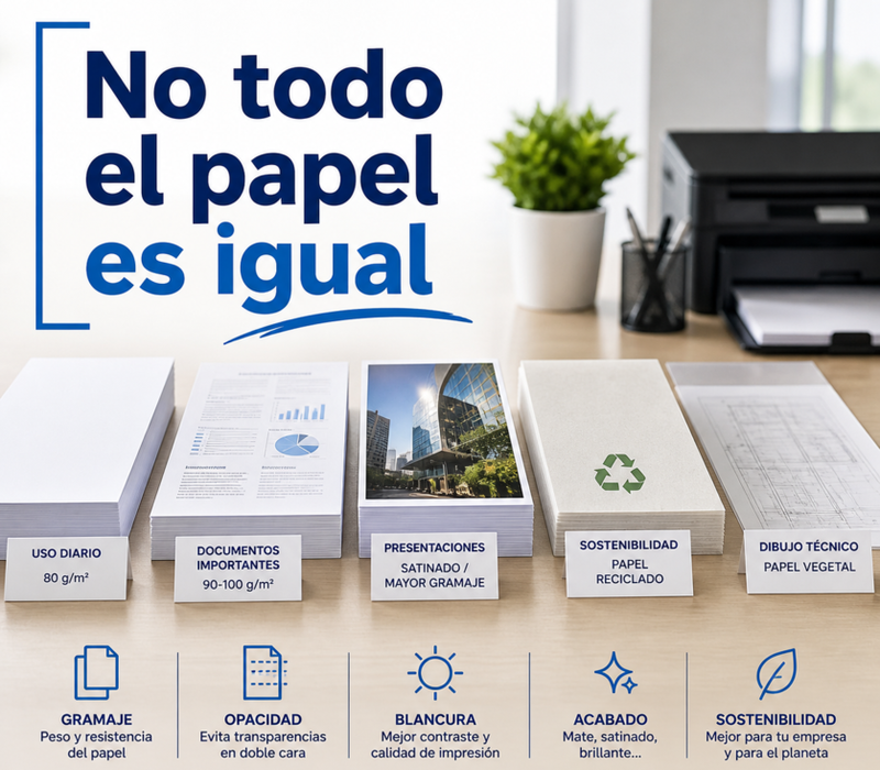 Tipos de papel para la oficina: guía completa para elegir el más adecuado
