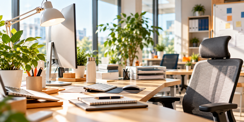 3. Organiza tu escritorio: menos objetos, más espacio para trabajar