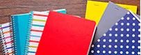 Cuadernos escolares, blocs
