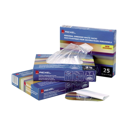 100 Bolsas Rexel para destructora AS100 - 40l.