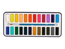 Acuarela liderpapel 24 colores con pincel estuche metalico