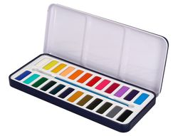 Acuarela liderpapel 24 colores con pincel estuche metalico
