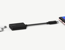 Adaptador belkin f7u081btblk usb-c de audio y carga color negro