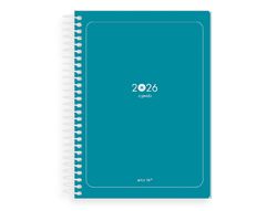Agenda espiral antartik essentials A5+ 2026 día páginaturquesa papel 80g fsc