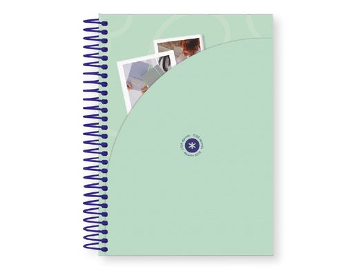 Agenda espiral antartik here and now A5+ 2026 día página morado papel 80g fsc