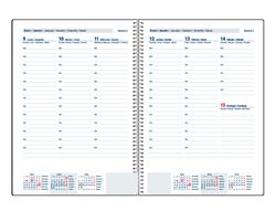 Agenda espiral liderpapel tinos a5 2023 semana vista portada polipropileno personalizable papel 70 gr