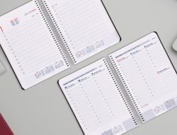 Agenda espiral liderpapel tinos a6 2026 dia pagina personalizable papel 70 gr fsc