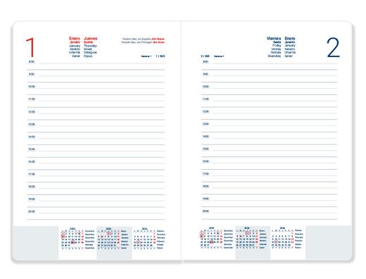 Agenda espiral liderpapel tinos a6 2026 dia pagina personalizable papel 70 gr fsc