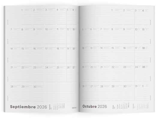 Agenda g mes vista additio planificador 16 meses 19,5x28,5 cm colores surtidos