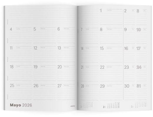 Agenda g mes vista additio planificador 16 meses 19,5x28,5 cm colores surtidos