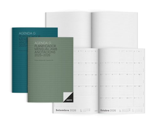 Agenda g mes vista catalan additio planificador 16 meses 195x285 mm colores surtidos
