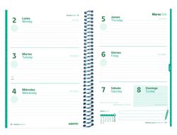 Agenda planet additio semana vista curso escolar comunicacion familia/centro primaria A5 colores surtidos