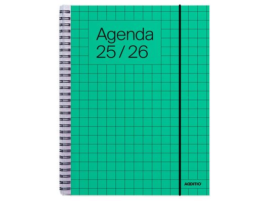 Agenda universal additio semana vista 16,5x21,5 cm curso escolar +16 ańos paginas anotaciones colores surtidos