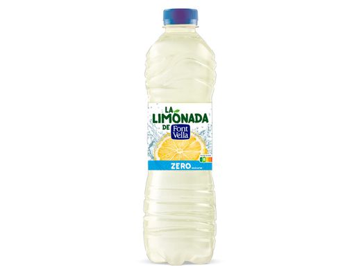 Agua mineral natural font vella la limonada zero con zumo delimon botella de 1,25l