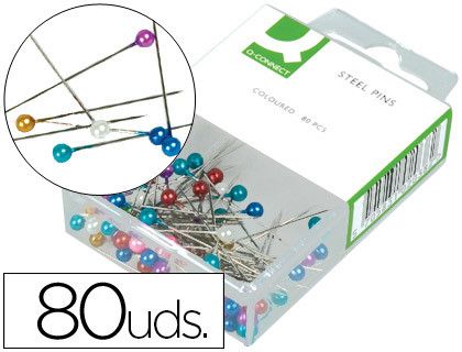 Agujas Señalizadoras Q-Connect -Caja de 80 Unidades -Colores Surtidos
