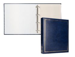 Album de fotos liderpapel anillas serie classic con 20 hojas autoadhesivas color azul