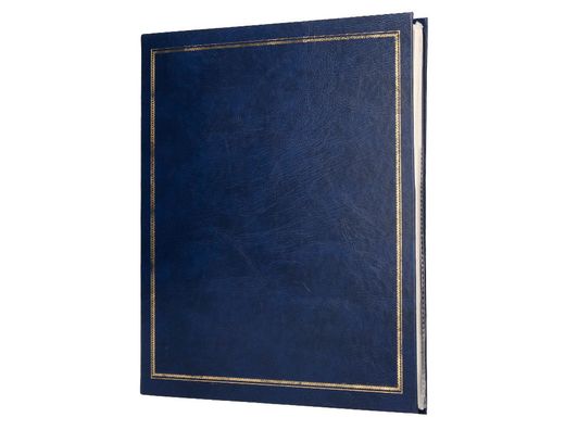 Album de fotos liderpapel anillas serie classic con 20 hojas autoadhesivas color azul
