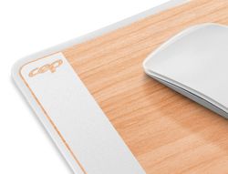 Alfombrilla de raton cep silva bambu con solapa transparente 210x150x2 mm