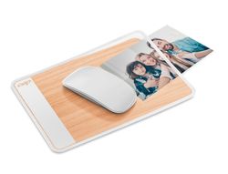 Alfombrilla de raton cep silva bambu con solapa transparente 210x150x2 mm