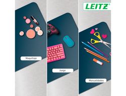 Alfombrilla de sobremesa leitz 80x40 cm color azul oscuro