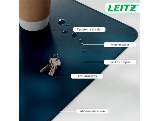 Alfombrilla de sobremesa leitz 80x40 cm color azul oscuro