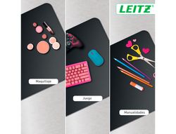 Alfombrilla de sobremesa leitz 80x40 cm color negro