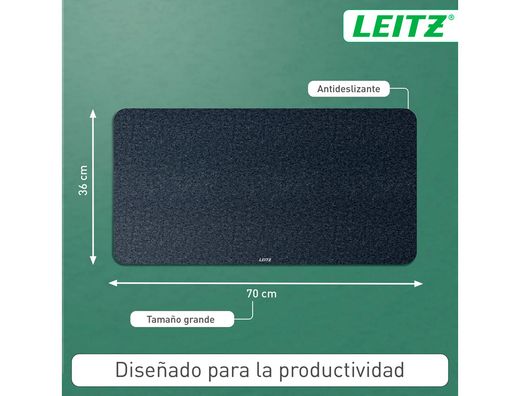 Alfombrilla de sobremesa leitz fieltro 70x36 cm color gris
