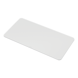 Alfombrilla de sobremesa reciclada de piel 70 x 36 cm, gris claro