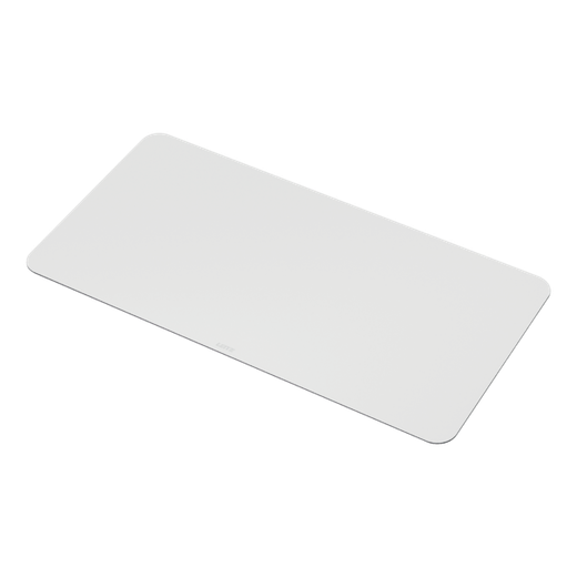 Alfombrilla de sobremesa reciclada de piel 70 x 36 cm, gris claro