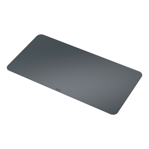 Alfombrilla de sobremesa reciclada de piel 70 x 36 cm, gris oscuro