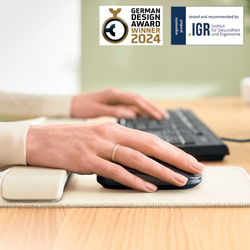 Alfombrilla para ratón con reposamuñecas ajustable Leitz Ergo, gris