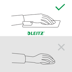 Alfombrilla para ratón con reposamuñecas ajustable Leitz Ergo, gris