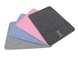 Alfombrilla para raton q-connect con cargador inalambrico color gris 300x220 mm