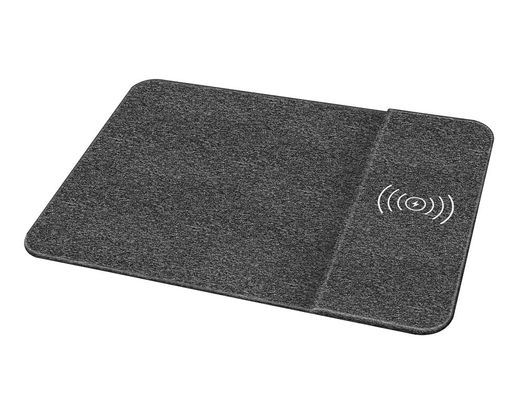 Alfombrilla para raton q-connect con cargador inalambrico color gris 300x220 mm