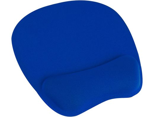 Alfombrilla para raton q-connect con reposamuÑecas ergonomica de gel color azul
