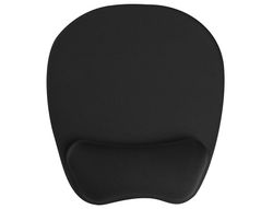Alfombrilla para raton q-connect con reposamuÑecas ergonomica de gel color negro