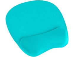 Alfombrilla para raton q-connect con reposamuÑecas ergonomica de gel color turquesa