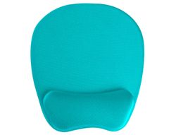 Alfombrilla para raton q-connect con reposamuÑecas ergonomica de gel color turquesa
