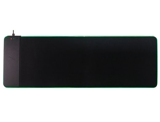 Alfombrilla para raton q-connect gaming con cargador inalambrico e iluminacion rgb color negro 800x300x4 mm