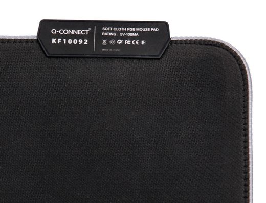 Alfombrilla para raton q-connect gaming iluminacion led conexion usb color negro 350x250x3 mm