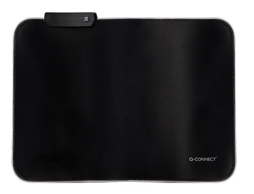 Alfombrilla para raton q-connect gaming iluminacion led conexion usb color negro 350x250x3 mm