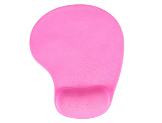 Alfombrilla para raton q-connect reposamuÑecas de gel colo rosa