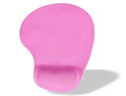 Alfombrilla para raton q-connect reposamuÑecas de gel colo rosa