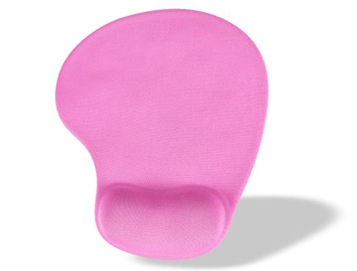 Alfombrilla para raton q-connect reposamuÑecas de gel colo rosa