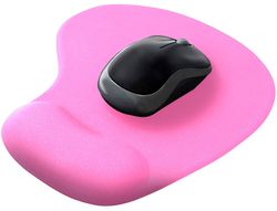 Alfombrilla para raton q-connect reposamuÑecas de gel colo rosa