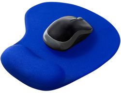 Alfombrilla para raton q-connect reposamuÑecas de gel color azul