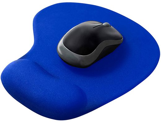 Alfombrilla para raton q-connect reposamuÑecas de gel color azul