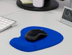 Alfombrilla para raton q-connect reposamuÑecas de gel color azul