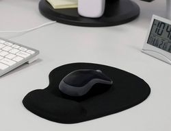 Alfombrilla para raton q-connect reposamuÑecas de gel color negro