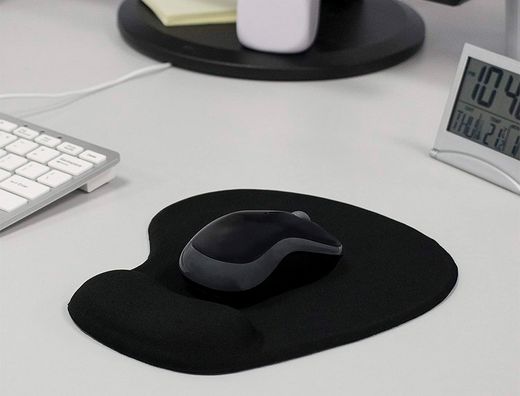Alfombrilla para raton q-connect reposamuÑecas de gel color negro